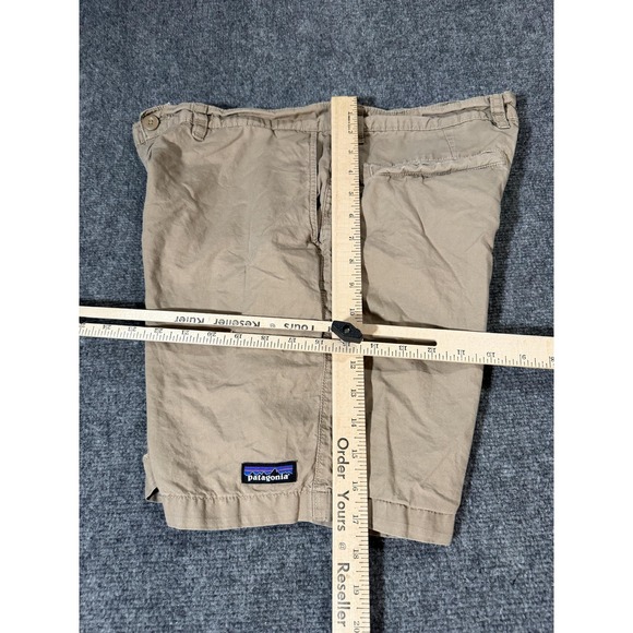 Patagonia Shorts Mens 34 Beige Organic Cotton Hemp Chino Flat Front 8 Inseam - Picture 8 of 10